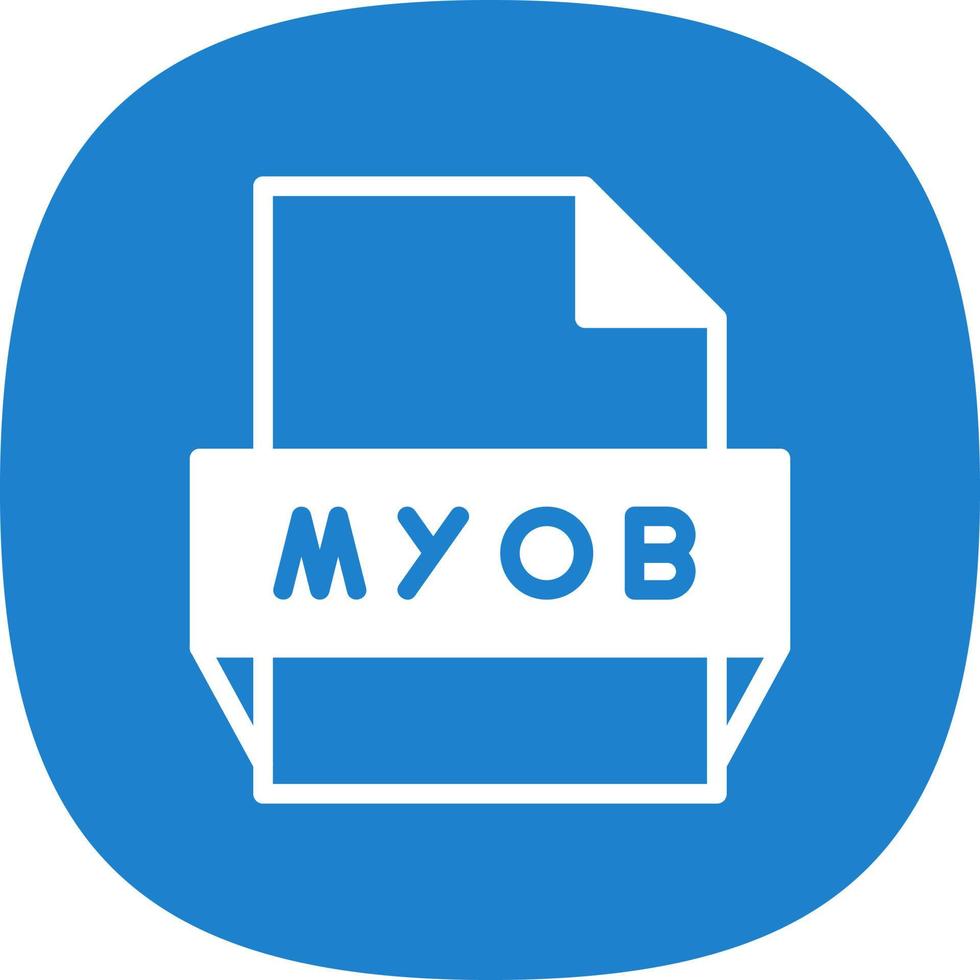 myob fil formatera ikon vektor