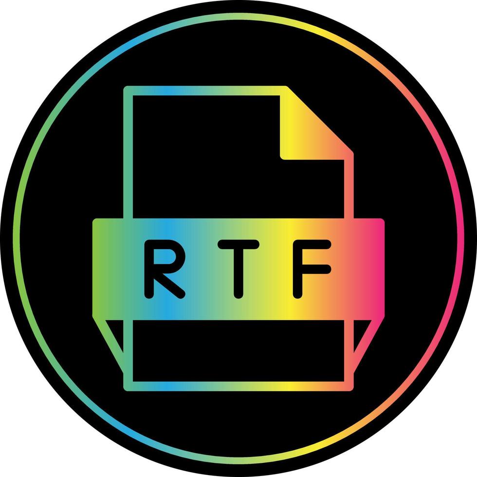 rtf fil formatera ikon vektor