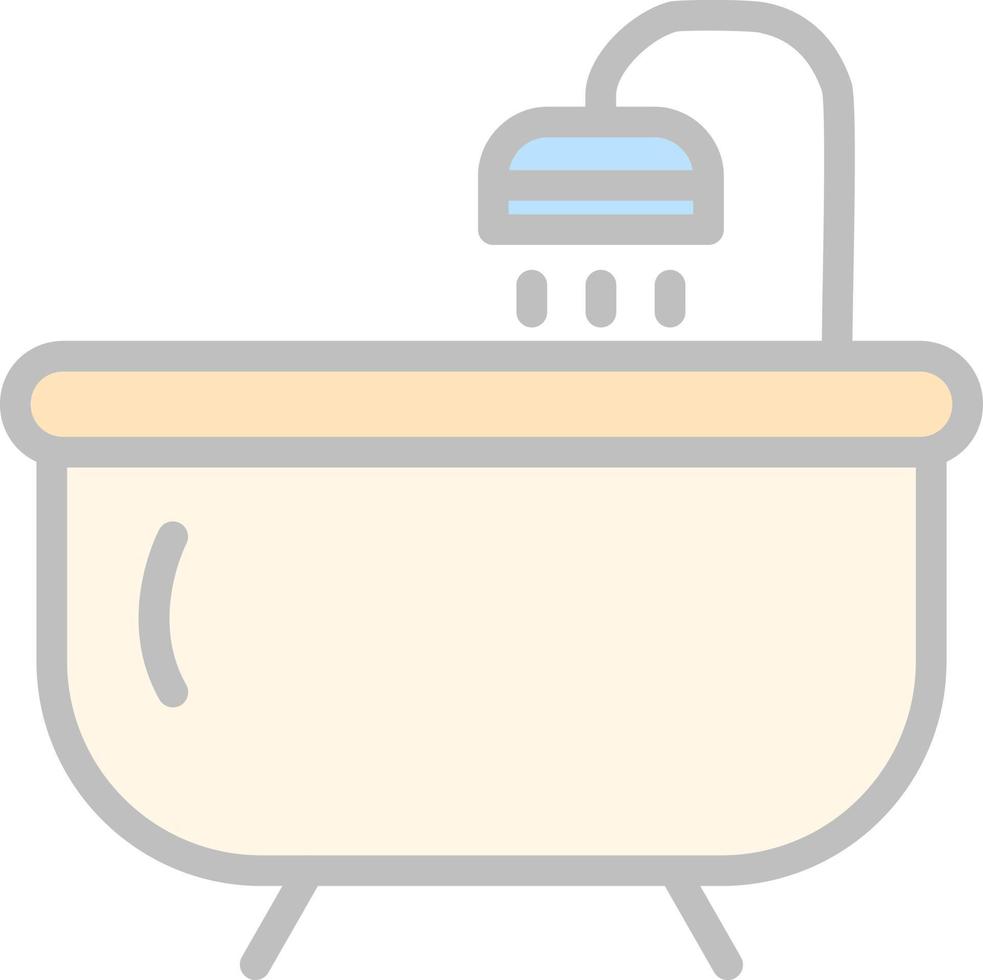 Badewanne-Vektor-Icon-Design vektor