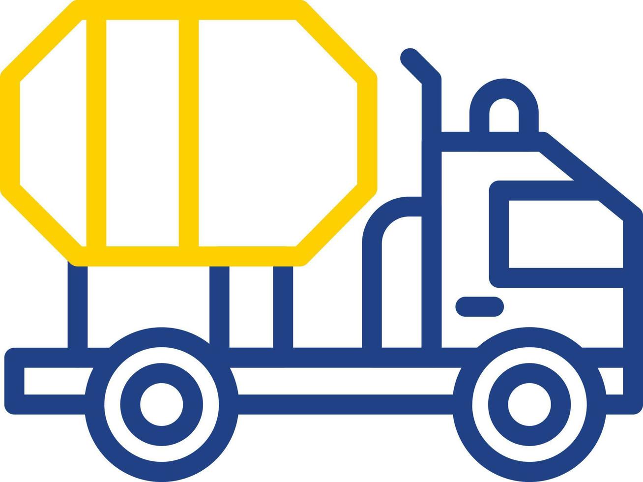 Zement-LKW-Vektor-Icon-Design vektor