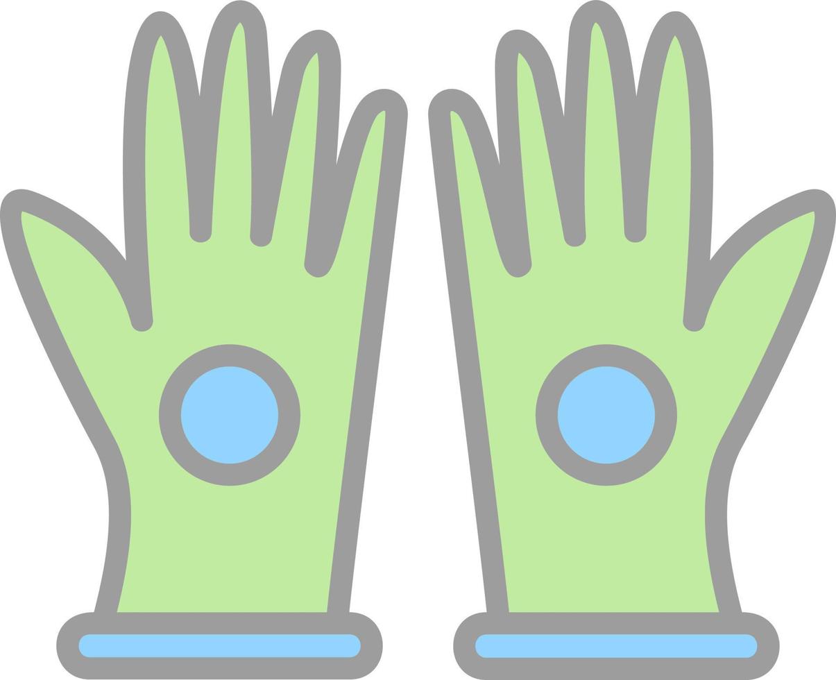 Handschuhe-Vektor-Icon-Design vektor