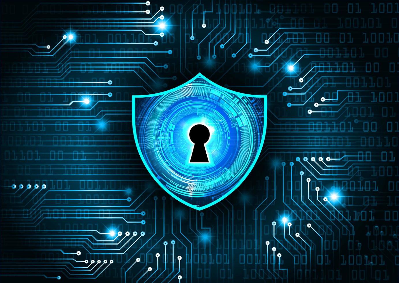 modern Cybersäkerhet teknologi bakgrund med skydda och låsa vektor
