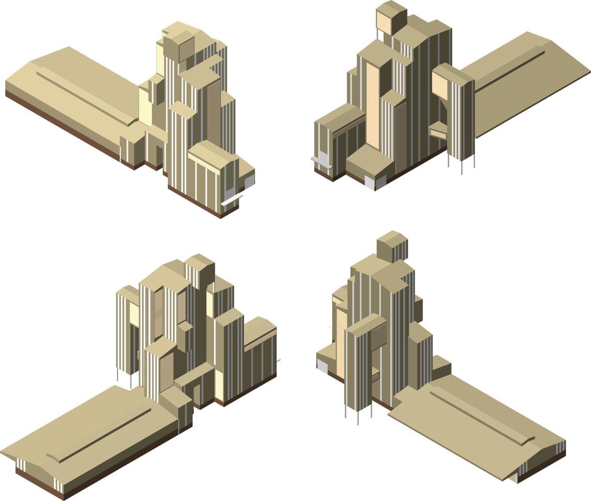 3D-Darstellung des Bauvorhabens vektor