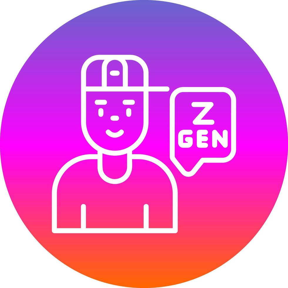 Generation z-Vektor-Icon-Design vektor