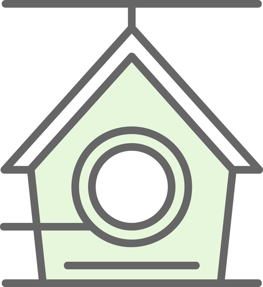 Vogelhaus-Vektor-Icon-Design vektor