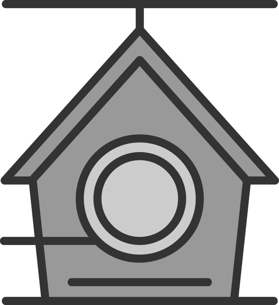 Vogelhaus-Vektor-Icon-Design vektor