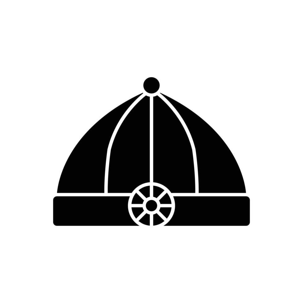 chinesisch, japan hut symbol illustration. Symbol im Zusammenhang mit dem neuen Mondjahr. asiatisch traditionell. Glyphen-Symbolstil. einfaches Vektordesign editierbar vektor