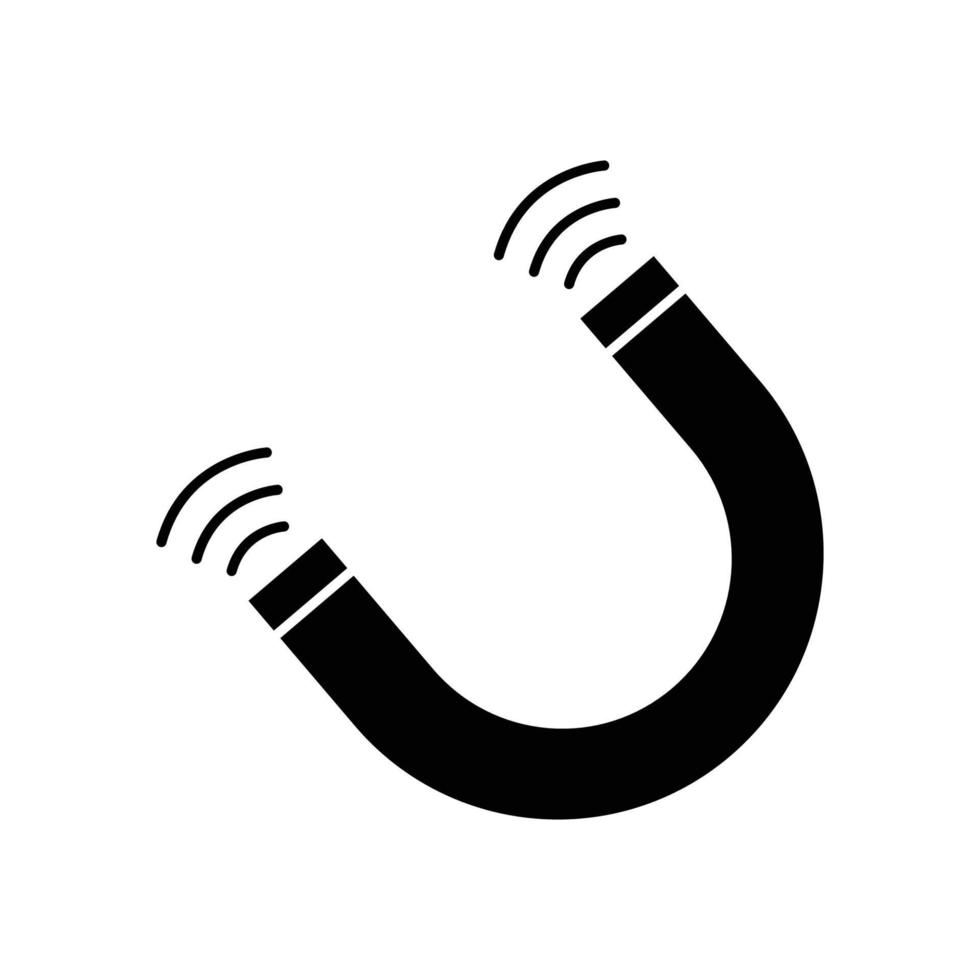 magnete symbol illustration. Symbol im Zusammenhang mit Bildung. Glyphen-Symbolstil. einfaches Vektordesign editierbar vektor