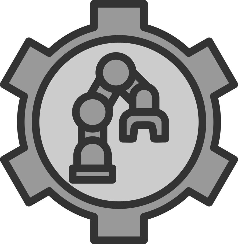 Roboterarm-Vektor-Icon-Design vektor