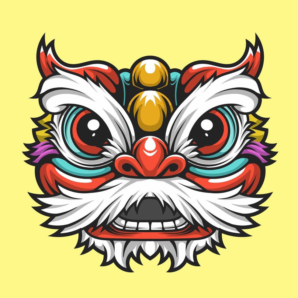 Premium-Barongsai-Design, Vektordesign und Logo-Design, geeignet für das chinesische Neujahr vektor