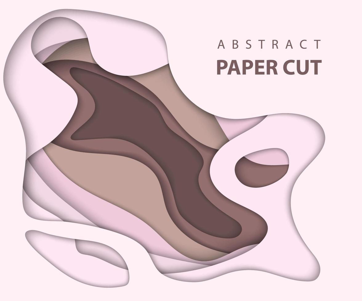 Vektorhintergrund mit pastellfarbenen Papierschnittformen. 3D abstrakter Papierkunststil, Design-Layout für Geschäftspräsentationen, Flyer, Poster, Drucke, Dekoration, Karten, Broschüren-Cover. vektor