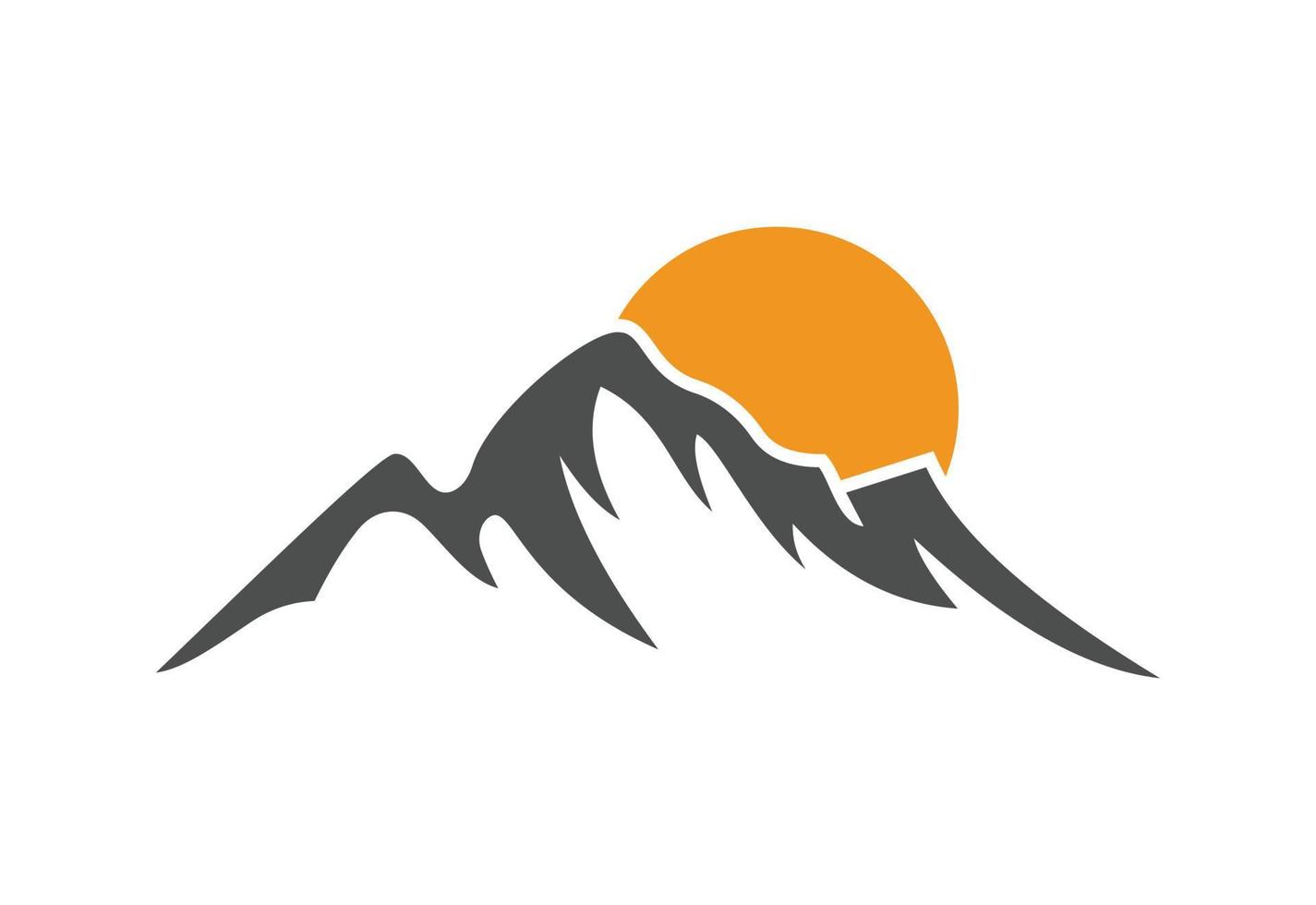 Berggipfel-Logo-Design, Vektorillustration vektor