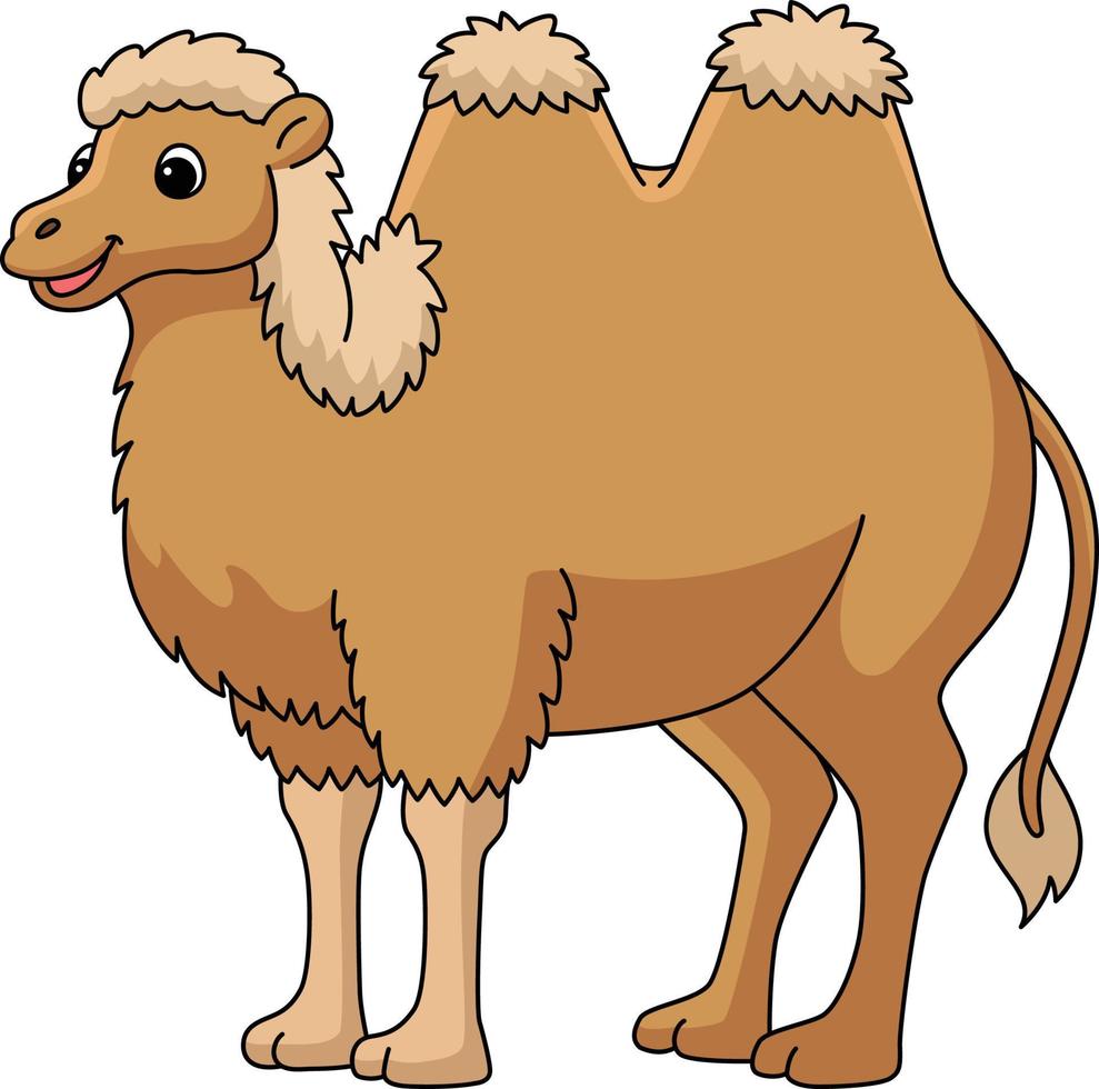baktrisk kamel djur- tecknad serie färgad ClipArt vektor
