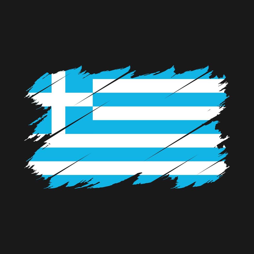 grekland flagga borsta vektor