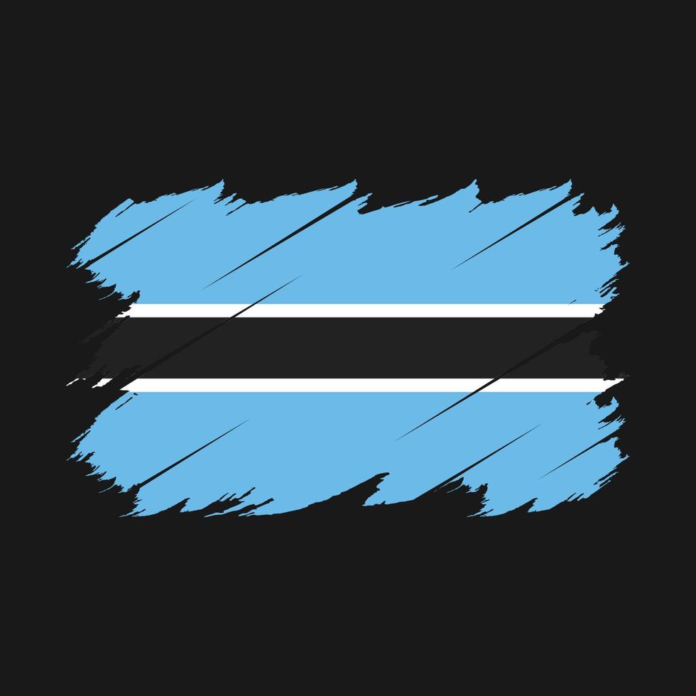 botswana flag pinselvektor vektor