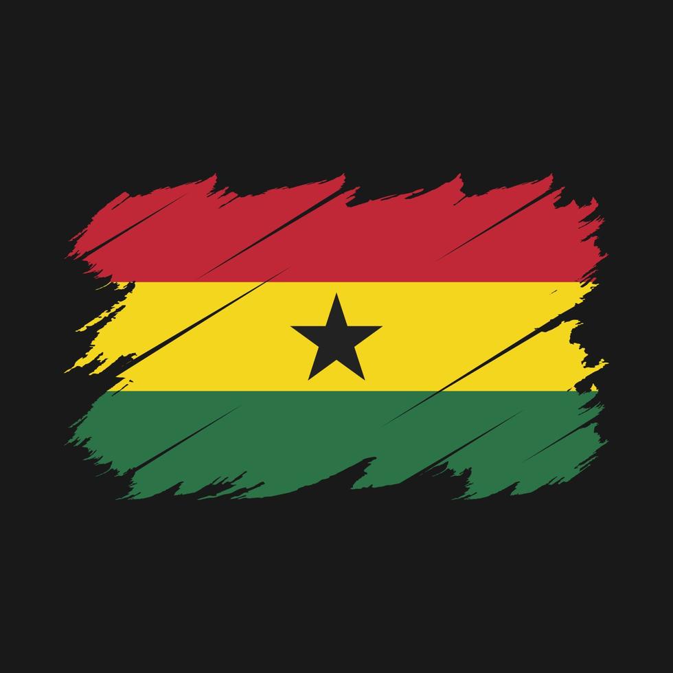 ghana flagga borsta vektor