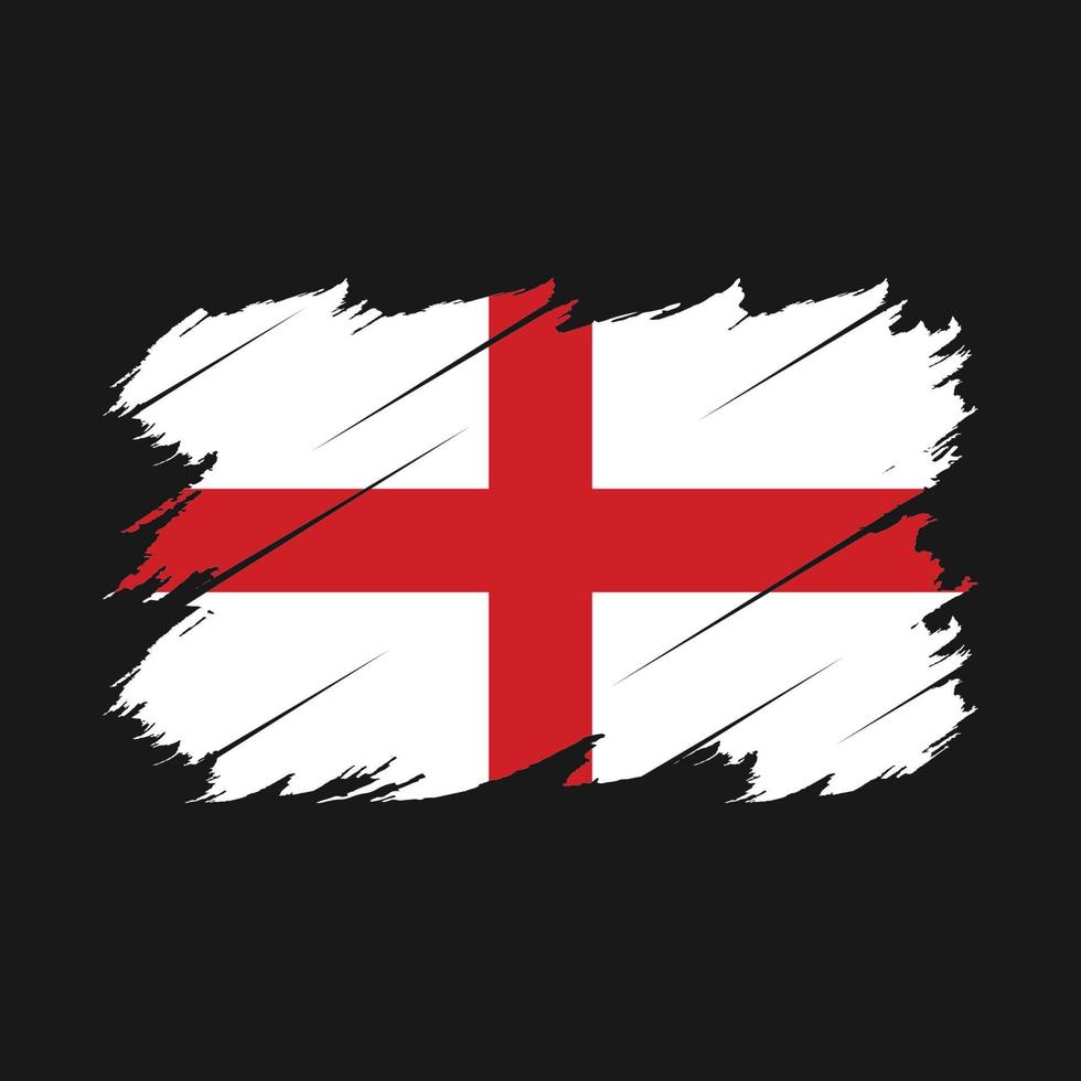 Pinselvektor der englischen Flagge vektor