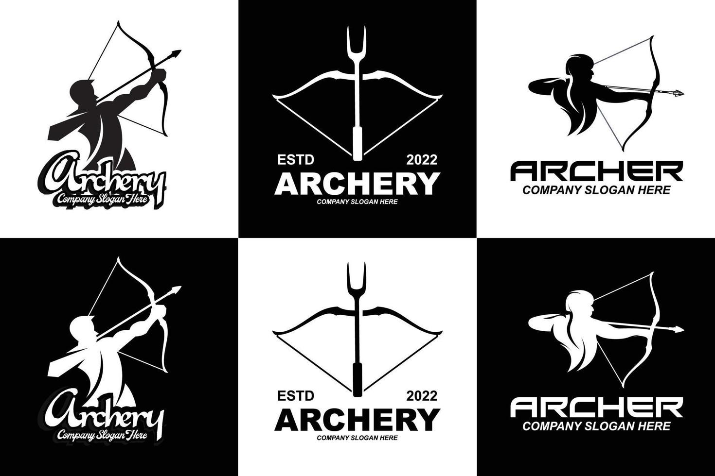 Archer fighter logotypdesign, pilriktningsmål, kunglig beskyddare vektorillustration vektor