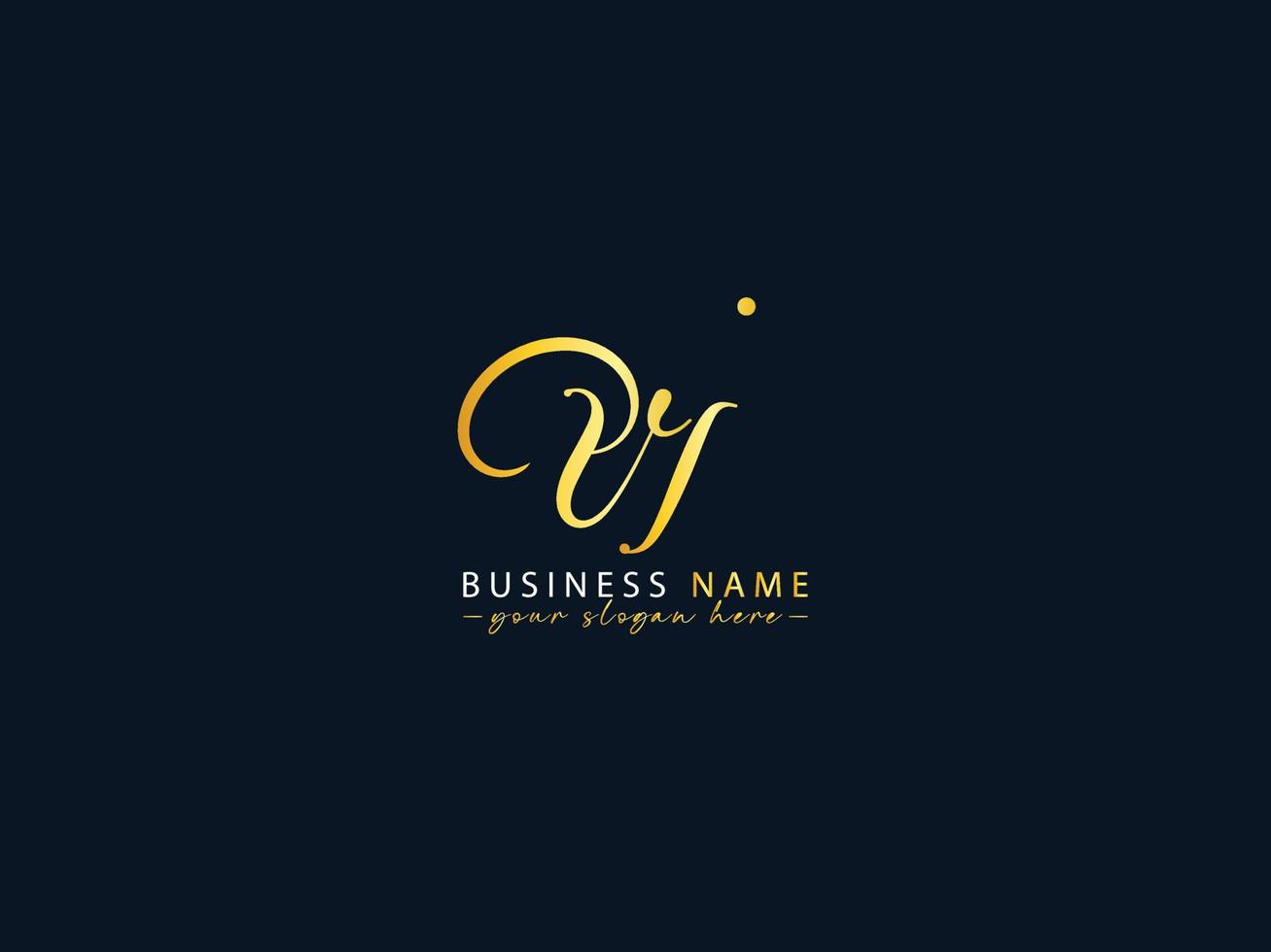 einzigartiger VJ-Logo-Buchstabe, Kalligrafie-VJ-Brief-Logo-Symbol für Unternehmen vektor