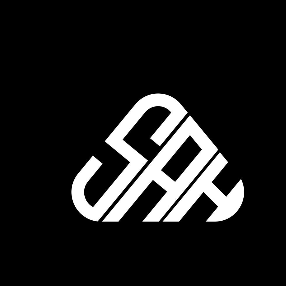 kreatives Design des Sah-Buchstabenlogos mit Vektorgrafik, Sah-einfachem und modernem Logo. vektor