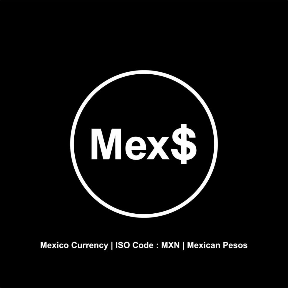 mexico valuta symbol. mexikansk peso ikon, mxn tecken. vektor illustration