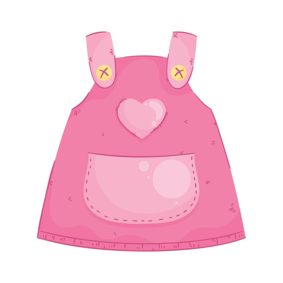 Mädchen Baby rosa Kleid vektor