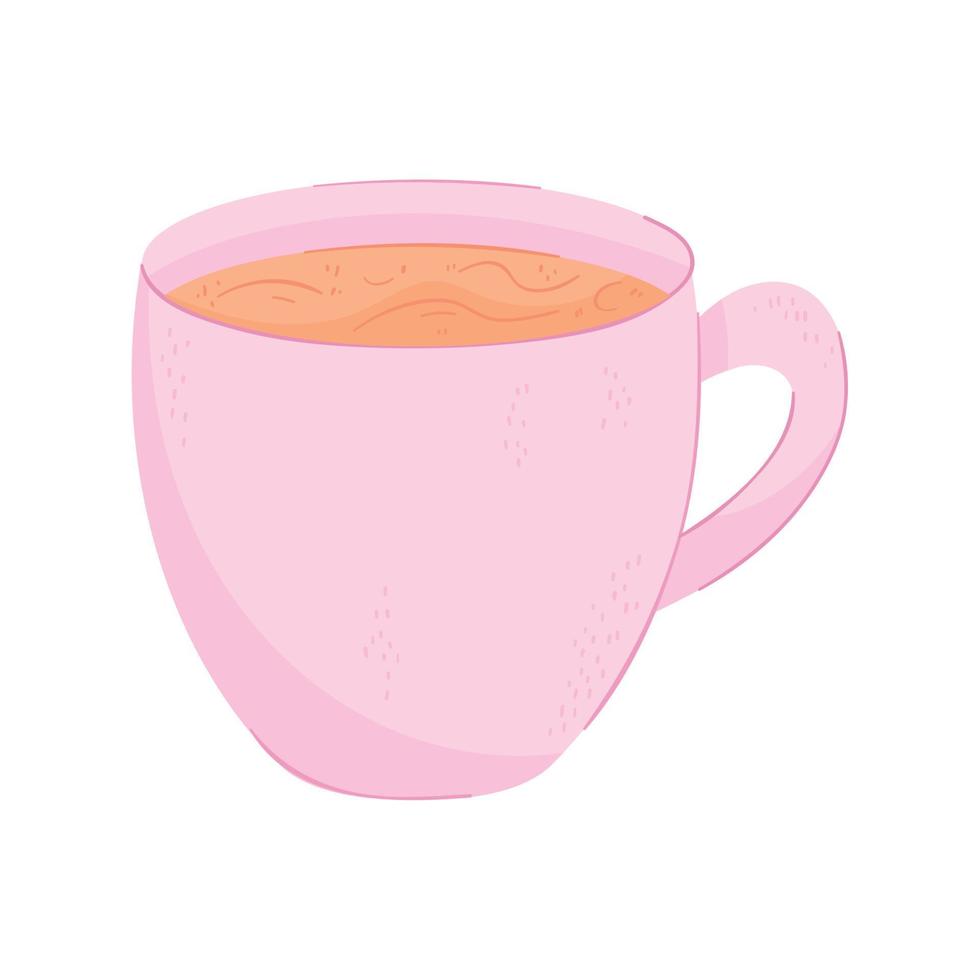 kaffe dryck i rosa kopp vektor