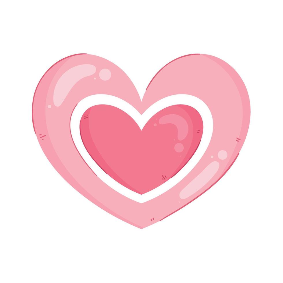 rosa hjärtan älskar vektor
