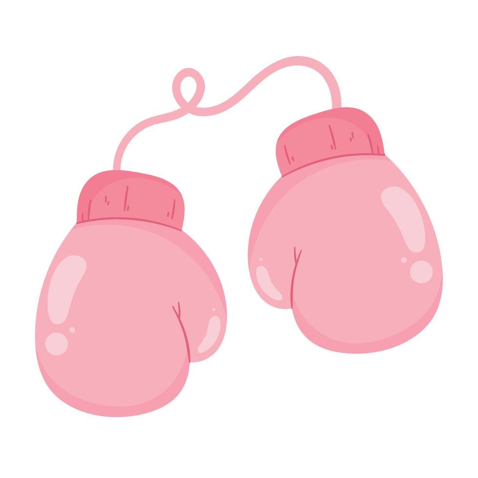 boxning rosa handskar vektor