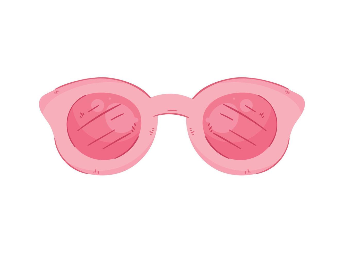 Modeaccessoire mit rosa Brille vektor