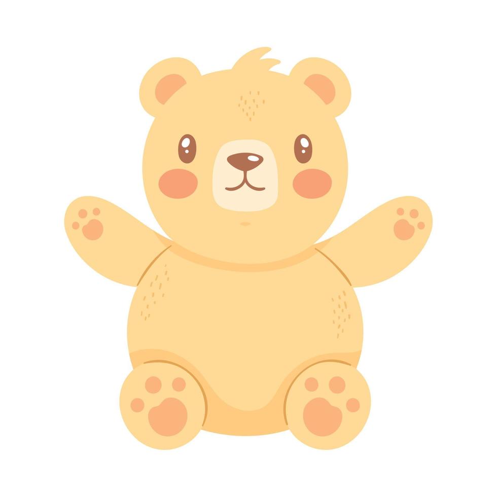 kleiner gelber Teddybär vektor