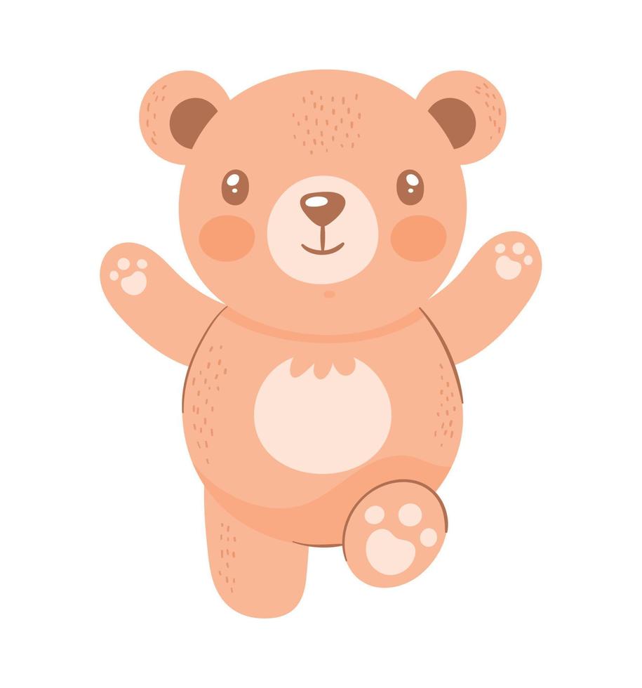 fylld brun Björn teddy vektor