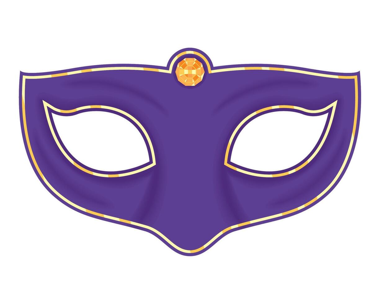 lila mardi gras mask vektor