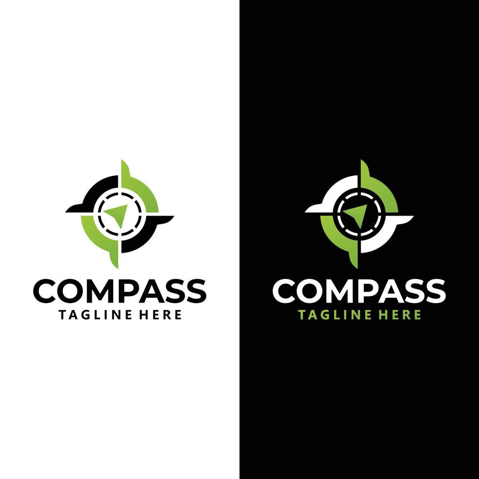 Kompass-Logo-Symbolvektor isoliert vektor