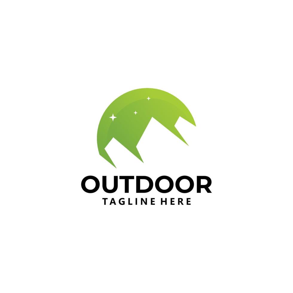 berg utomhus- logotyp ikon vektor isolerat