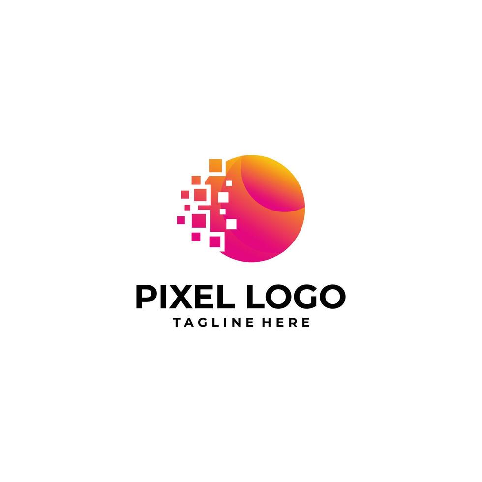 pixel logotyp ikon vektor isolerat