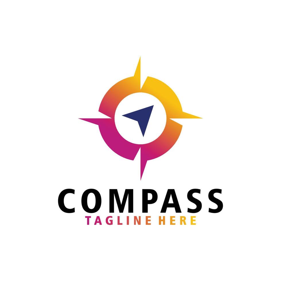 Kompass-Logo-Symbolvektor isoliert vektor