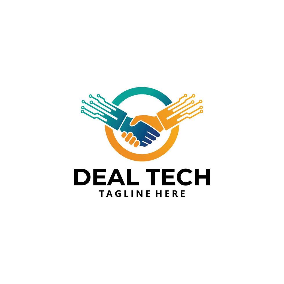 Deal-Tech-Logo-Icon-Vektor isoliert vektor