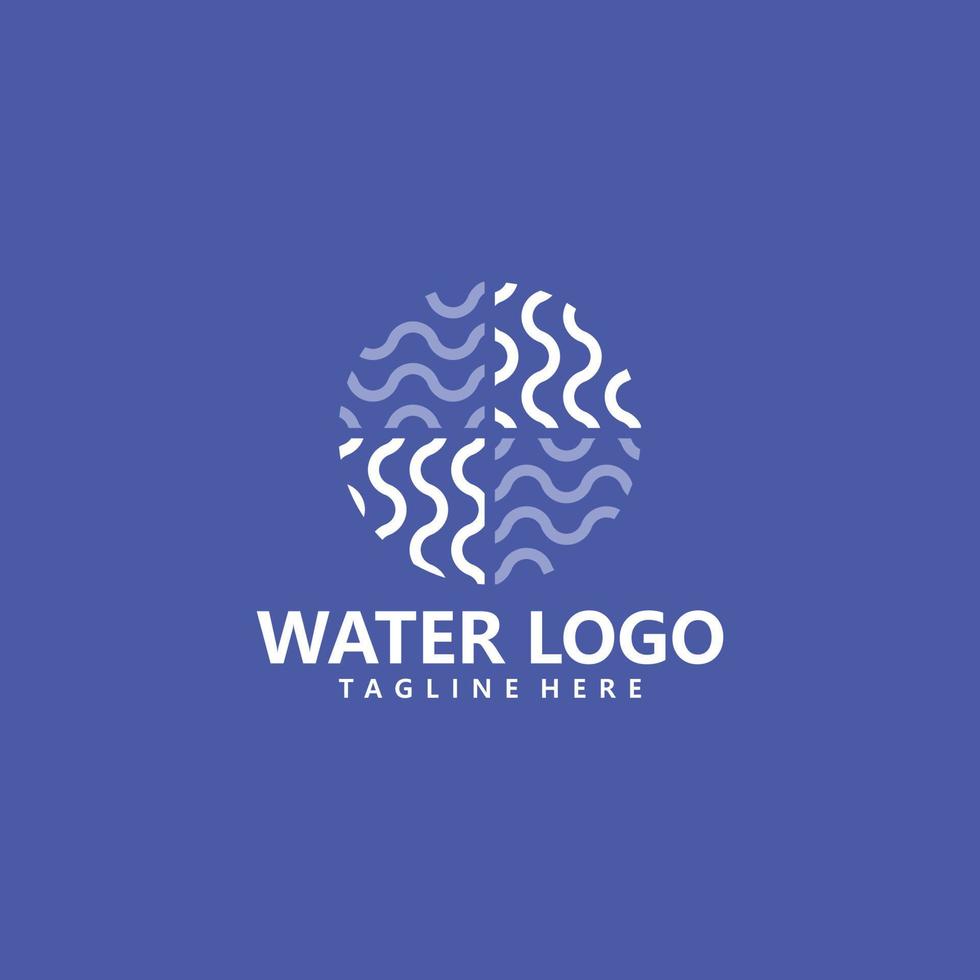 Wasser-Logo-Icon-Vektor isoliert vektor