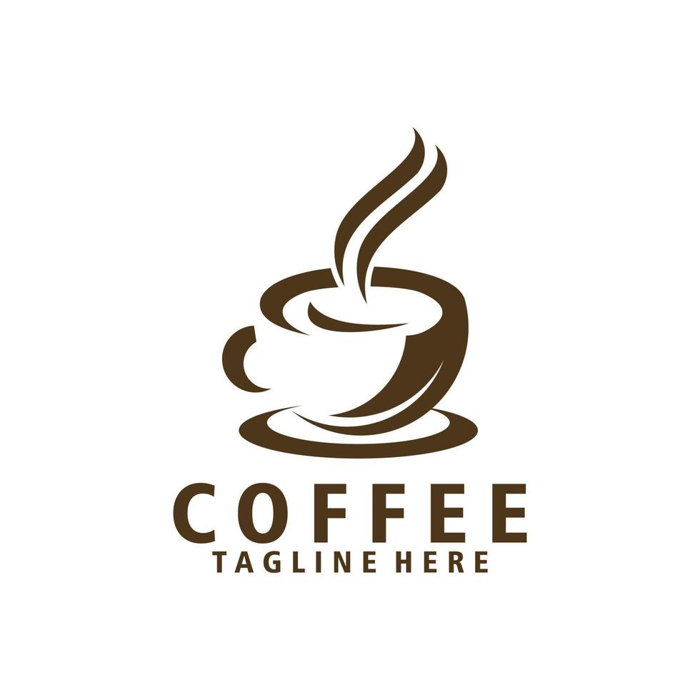 kaffe logotyp ikon vektor isolerat