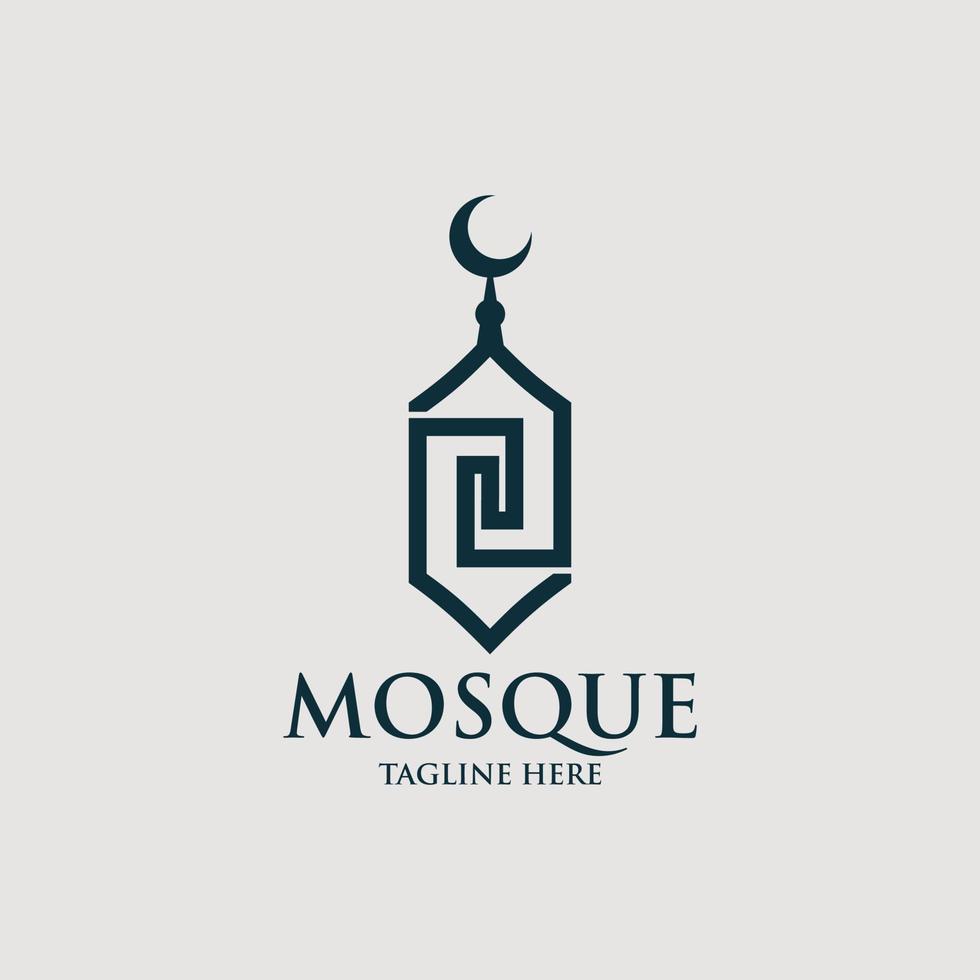 Moschee-Logo-Icon-Vektor isoliert vektor