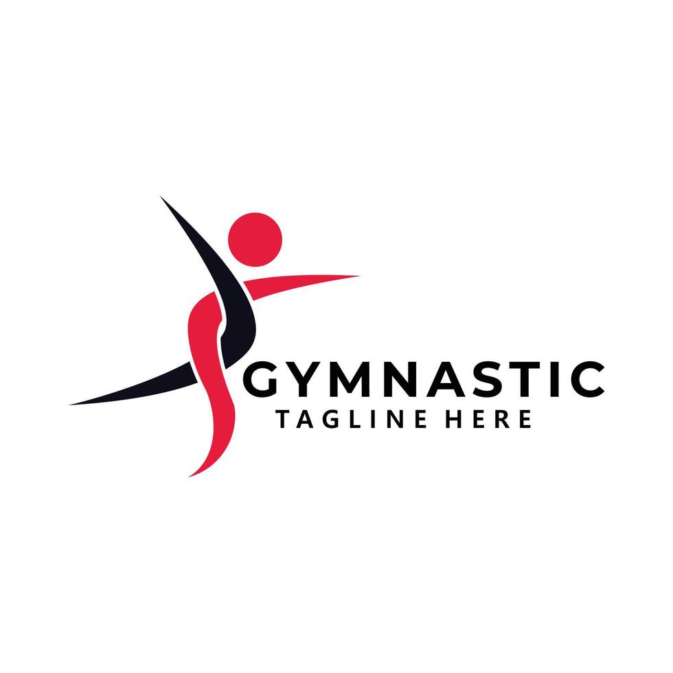 Gymnastik-Logo-Icon-Vektor isoliert vektor