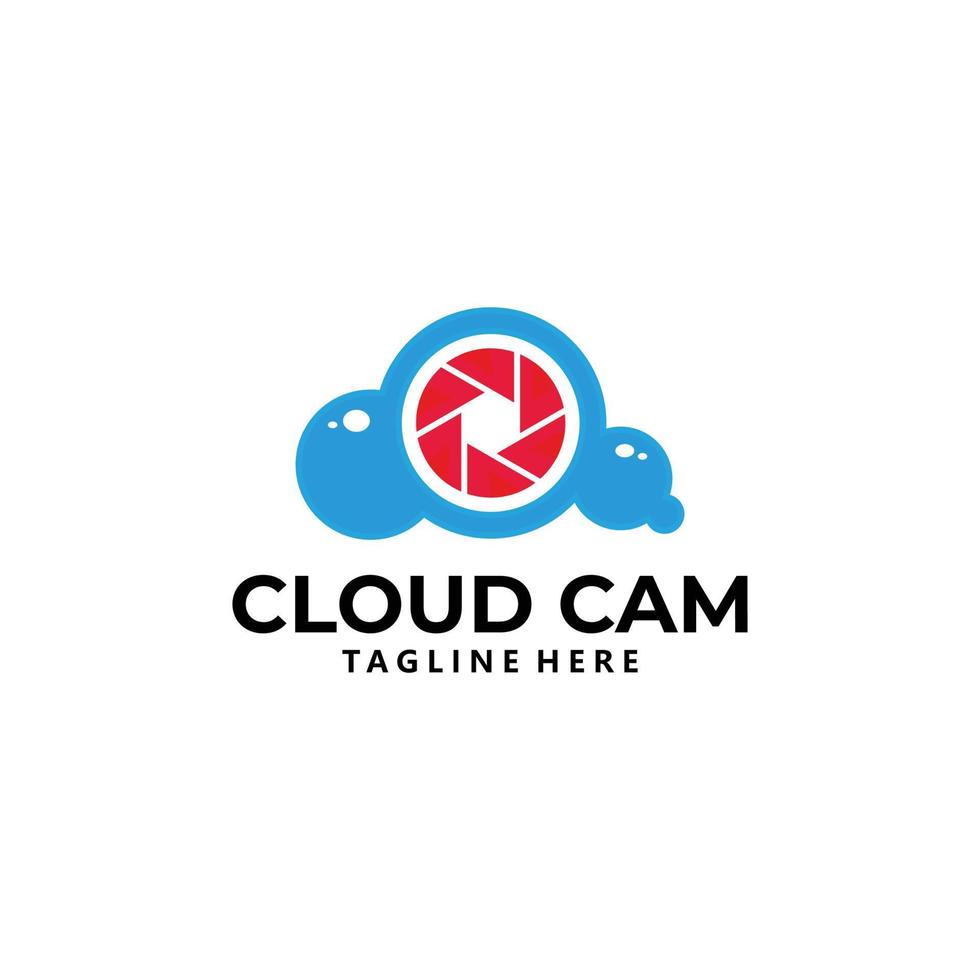 Cloud-Cam-Logo-Symbolvektor isoliert vektor