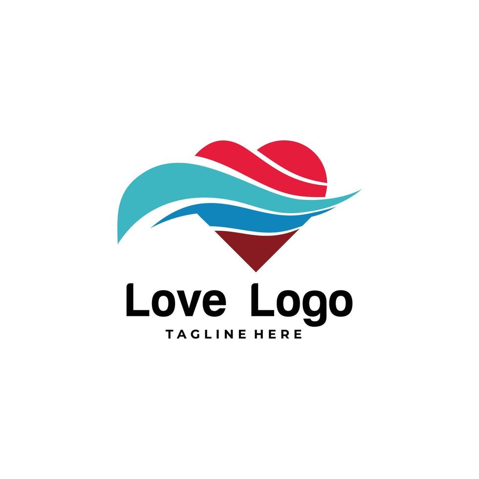 kärlek logotyp ikon vektor isolerat