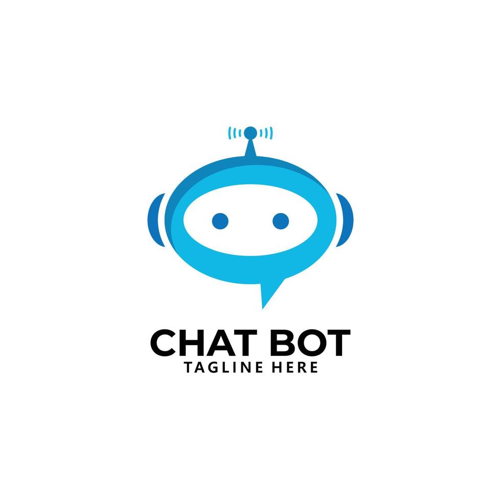 Chat-Bot-Logo-Symbolvektor isoliert vektor