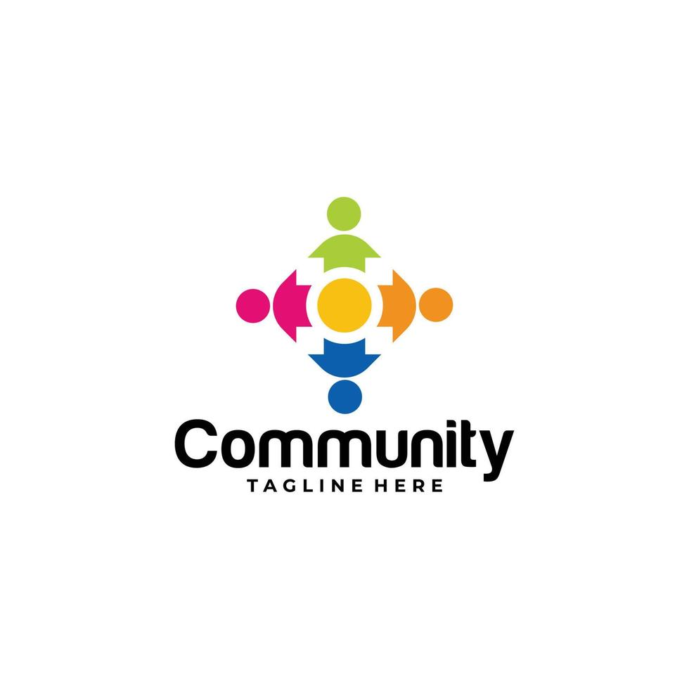 Community-Logo-Icon-Vektor isoliert vektor