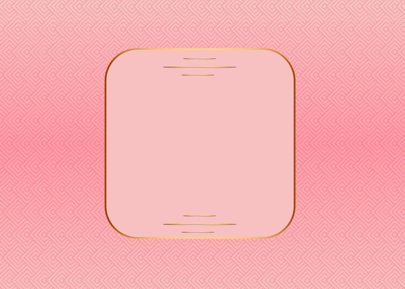 moderner luxus abstrakter hintergrund mit leuchtenden goldenen linienelementen. schöne geometrische formen auf rosa goldgradientenhintergrund. Vektor