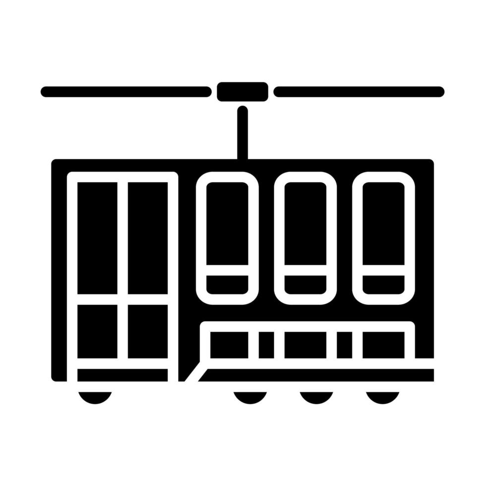 Straßenbahn-Symbol, geeignet für eine Vielzahl von digitalen Kreativprojekten. frohes Schaffen. vektor