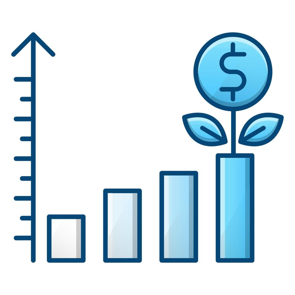 Investitionssymbol, geeignet für eine Vielzahl digitaler Kreativprojekte. frohes Schaffen. vektor