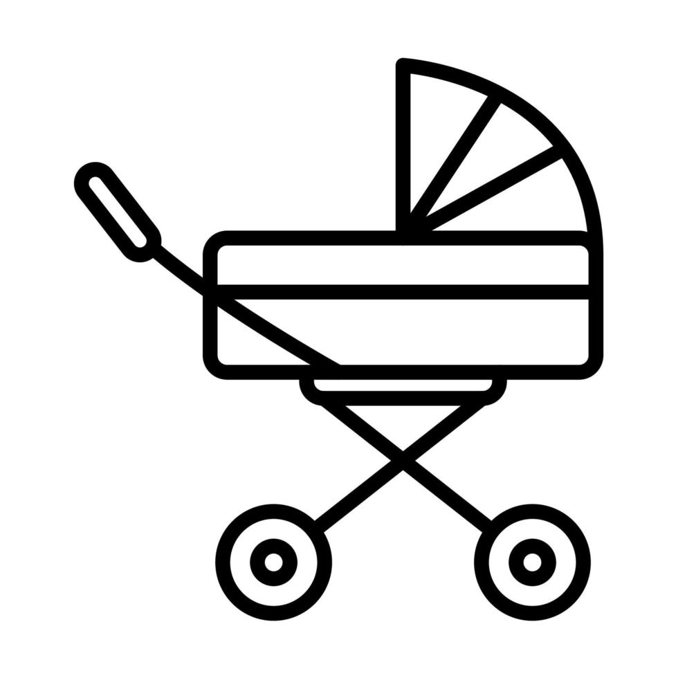 Kinderwagen-Symbol, geeignet für eine Vielzahl digitaler kreativer Projekte. frohes Schaffen. vektor